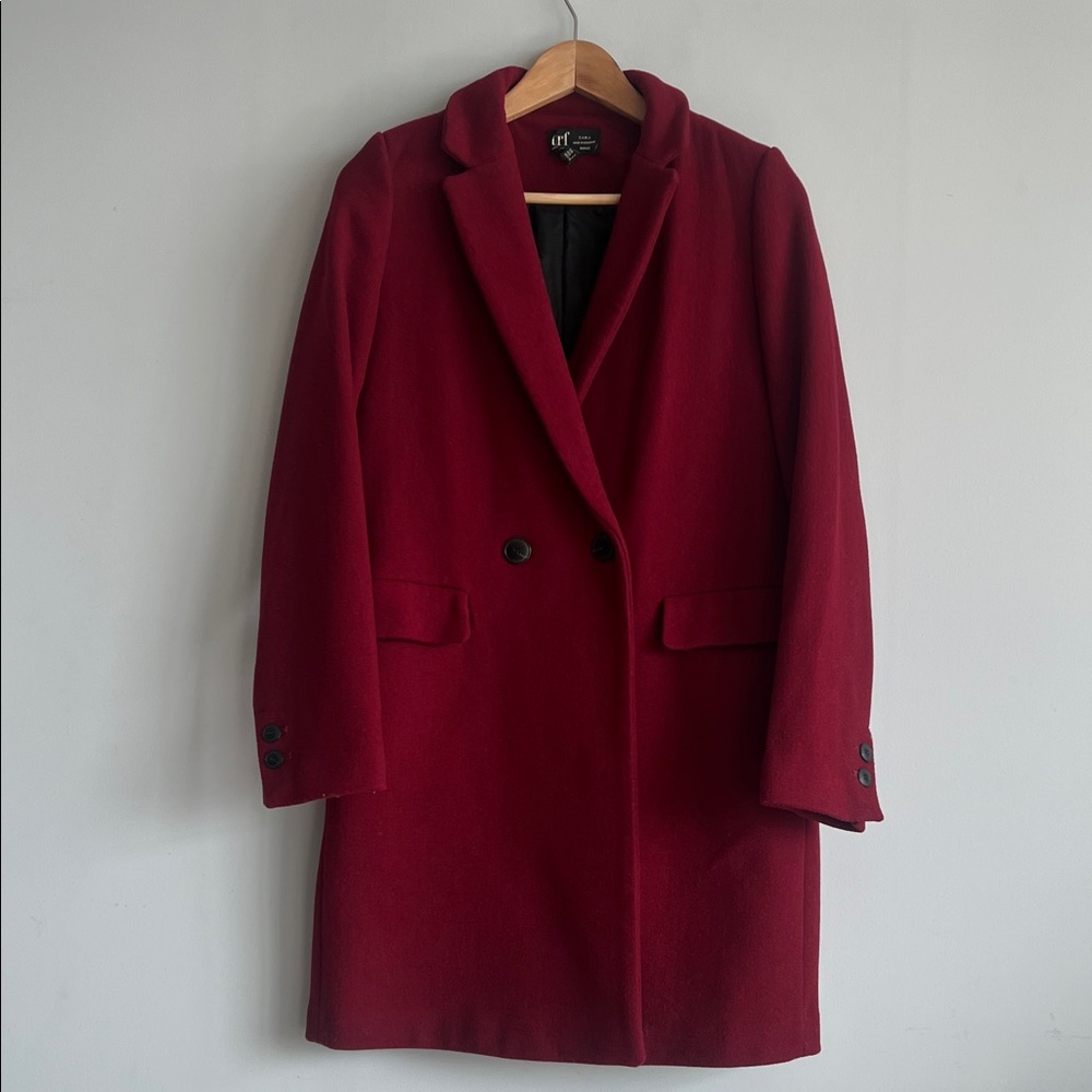 Zara Women's Wool blend red coat